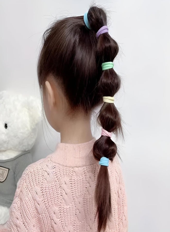 Pactiv 100 pcs Elegant Cute & Sweet Knit Hair Ties Set for Girls - Gentle on Hair, Colorful Elastic Bands for Ponytails & Braids- Multiple Pieces Included - Image 5