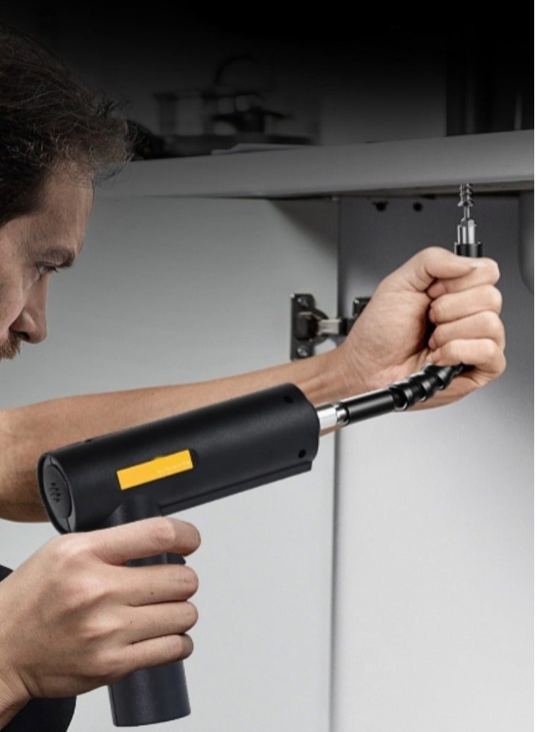 BESTPEAK Small electric screwdriver, mini multi-function 3.6V electric screwdriver, wireless screwdriver tool, rechargeable, LED front light and power display light, suitable for home DIY - Image 3