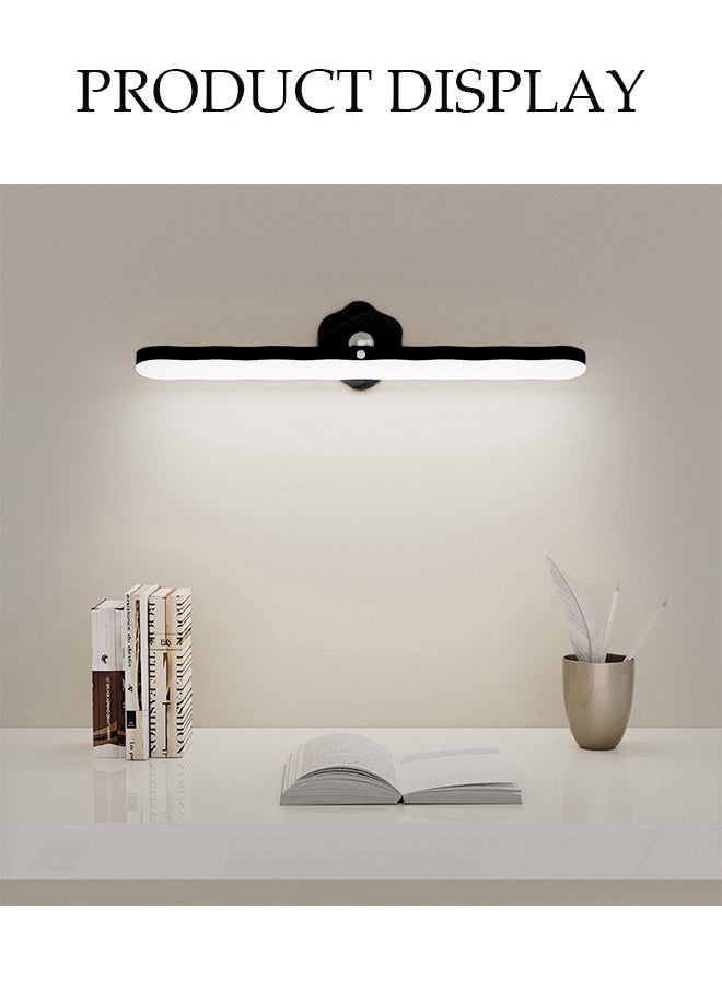 DUNISO Led Mirror Light, Adjustable 360° Rotating Night Light, Corridor Mural Light, Fill Light, Magnetic Makeup Mirror, Touch Light, Removable Cabinet Light, Built-In Rechargeable Battery, Suitable For Wardrobe, Bedside Mirror, Bathroom, Black Warm Light  - Image 5