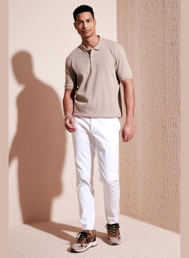 بوراتي تيشيرت بولو قطن رجالي بياقة قميص