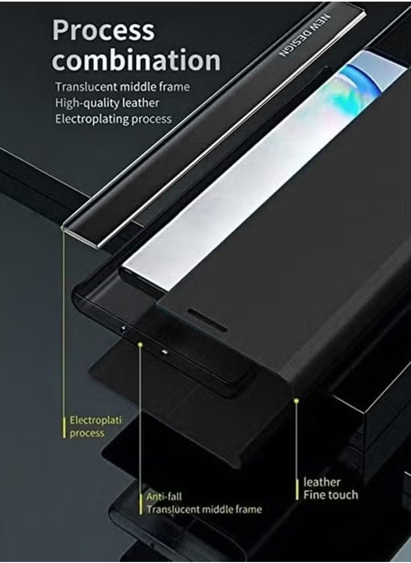 X-level Honor X9c Flip Case,Ultra Slim TPU Leather Full Body Protection Magnetic Stand Shockproof Phone Cover,Black  - Image 2
