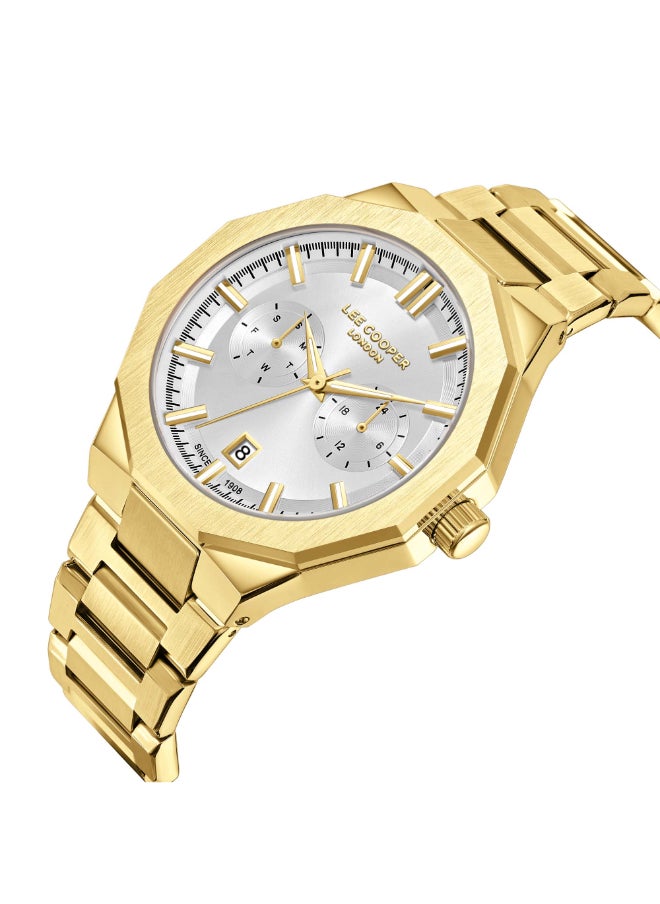 Lee Cooper Men'S Watch, Multi Function Display And Metal Strap - Lc08018.130, Gold  - Image 4