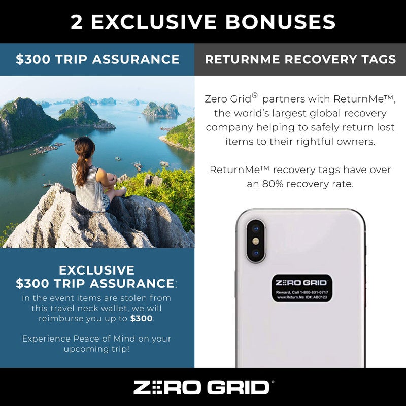 Zero Grid محفظة حمالة الصدر المخفية - حقيبة سفر وجيب سري لجواز السفر، النقود، بطاقات الائتمان - مخبأ سري لجميع أحجام حمالات الصدر - آمنة، مريحة، قابلة للغسل في الغسالة - وردي - Image 5