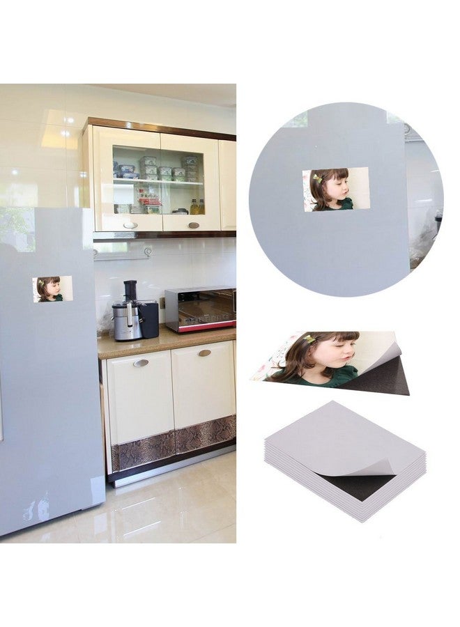 CORNERIA 10Pack 8X10 Inch 20Mil Flexible Sticky Magnetic Sheets Adhesive Magnet Sheet Stickers For Artworks,Dies,Stamps, Fridge Photo -Easy Cut to Any Size, Peel,Stick - Image 3