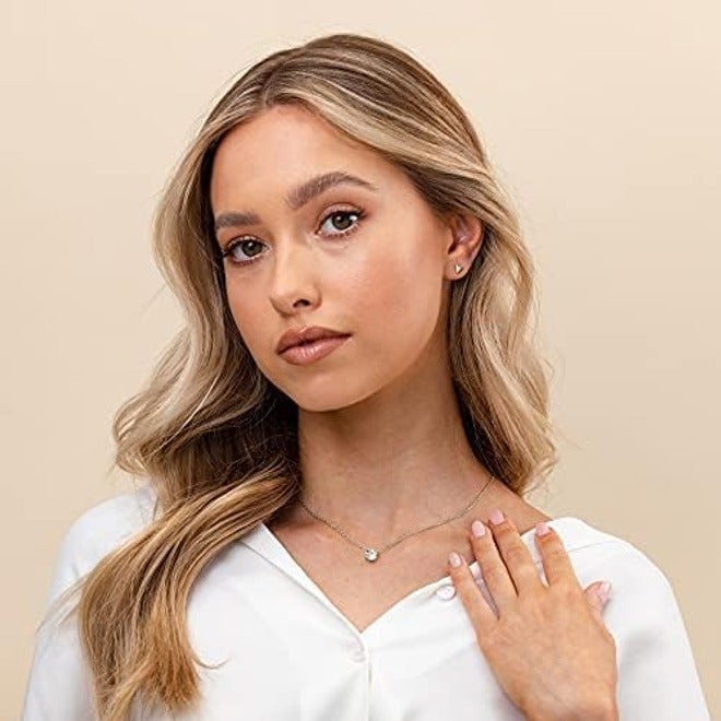 PAVOI 14K Gold Plated Crystal Solitaire Necklace with 1.5 Carat Cubic Zirconia - Image 4