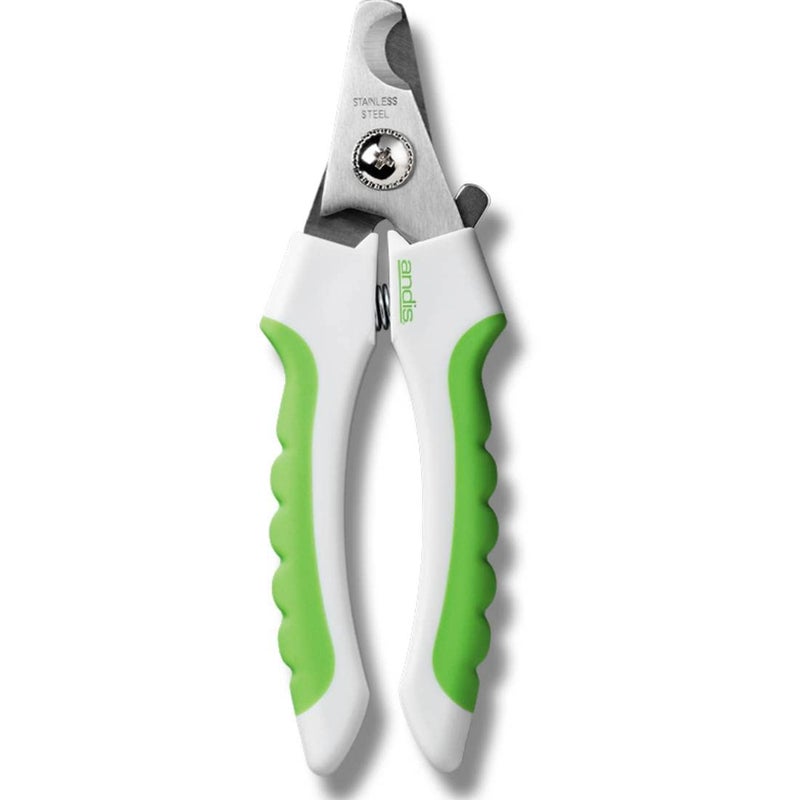 Andis Animal Nail Cutter for Small Breeds, Stainless Steel Blades with Sharp Efficiency, Designed for Repeated Use, Recommended by Pet Trainers - Medium Size, White/Green - Image 1