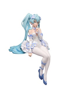 General Hatsune Miku Sitting Princess Pink Butterfly Flower Fairy Instant Noodle Pressed Hand-made Model Player Car Desktop Case Ornaments  - Image 2