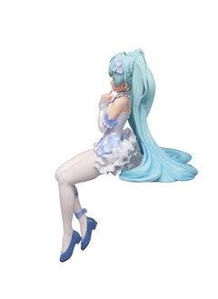 General Hatsune Miku Sitting Princess Pink Butterfly Flower Fairy Instant Noodle Pressed Hand-made Model Player Car Desktop Case Ornaments  - Image 4