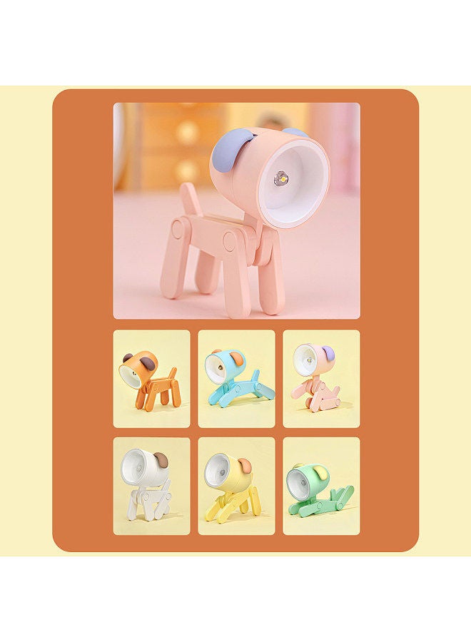 Cartoon Night Light Kid Lamp Mini Dog LED Desk Lamps Cute DIY Portable with Adjustable Phone Holder for Kids Students Bedroom Bookends Nursery Room  - Image 4