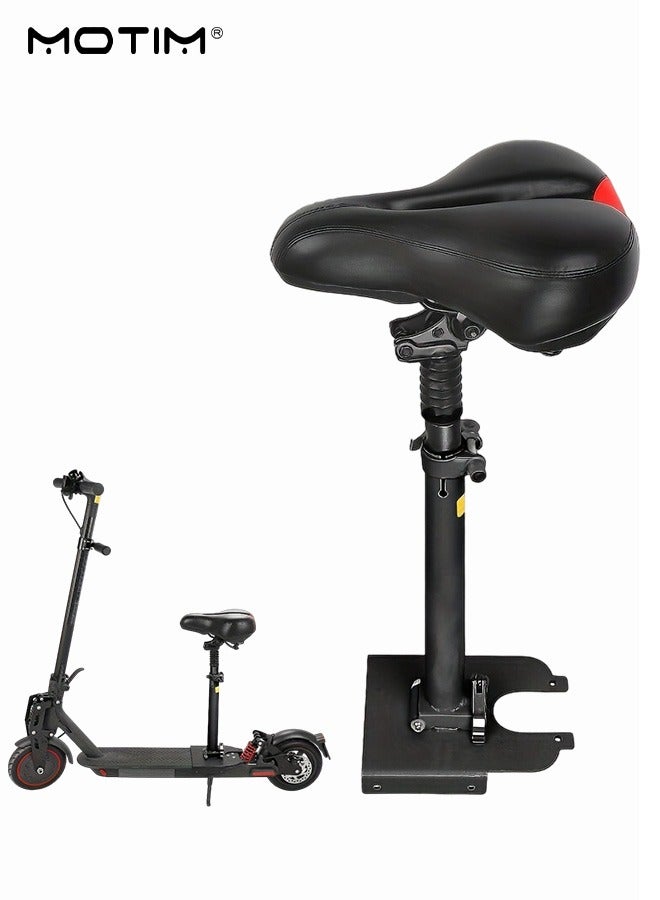 Motim Adjustable Electric Scooter Seat for M365/1S/Lite/Pro, Shock Absorption Foam Cushion, Foldable No-punch Saddle with Dual Shock Absorbers - Image 1