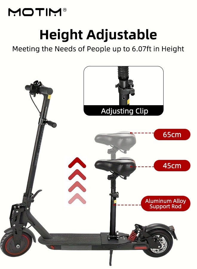 Motim Adjustable Electric Scooter Seat for M365/1S/Lite/Pro, Shock Absorption Foam Cushion, Foldable No-punch Saddle with Dual Shock Absorbers - Image 2