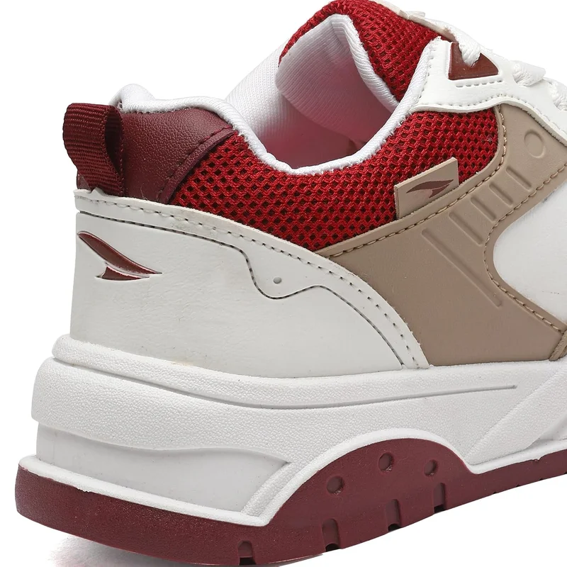 Asian Stylish White and Beige Sneakers for Women and Girls