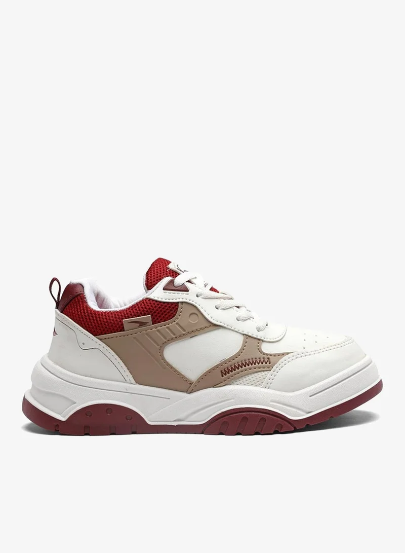 Asian  Stylish White and Beige Sneakers for Women and Girls for Women | Best Price UAE