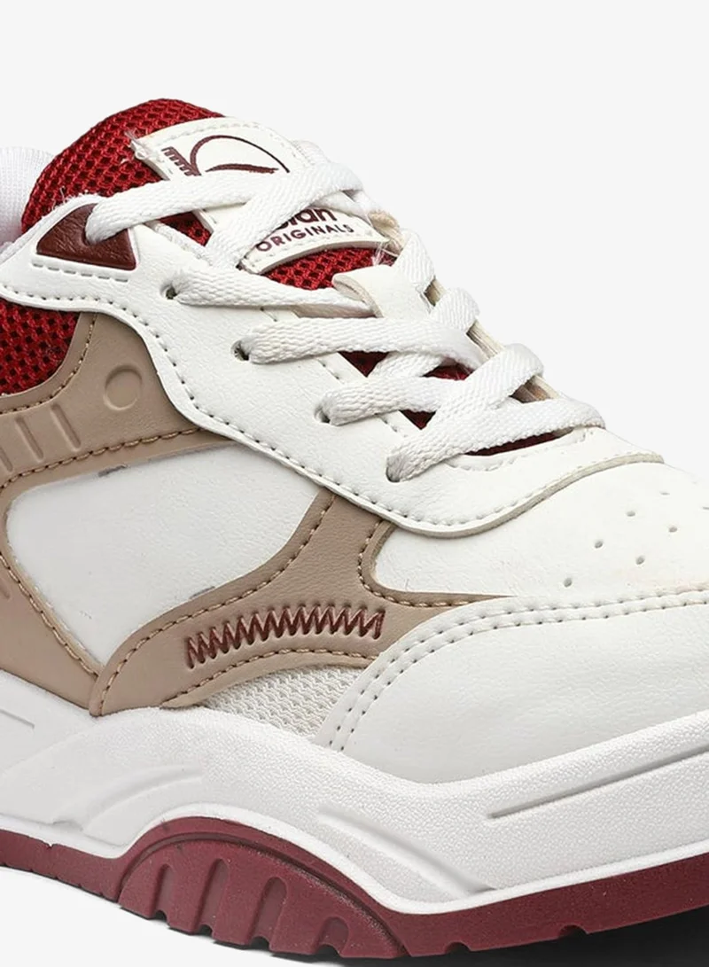Asian  Stylish White and Beige Sneakers for Women and Girls for Women | Best Price UAE