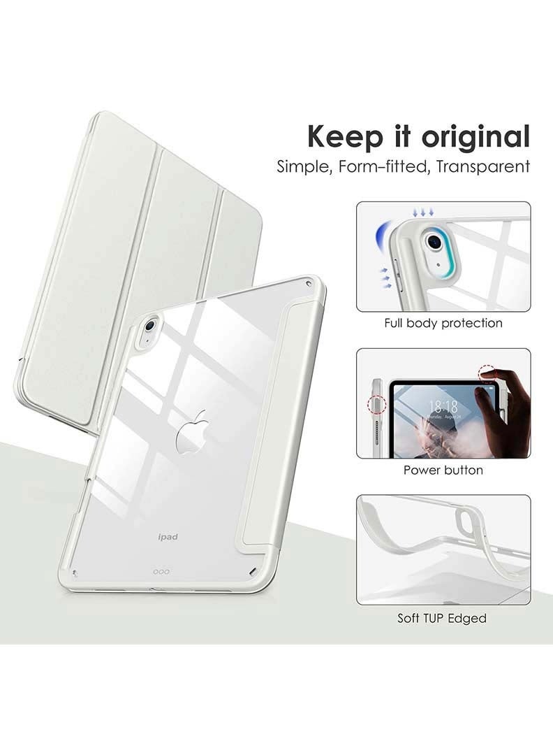 Theodor Clear Back Slim Case for iPad A16 11th Gen (2025) 11" & 10th Gen (2022) 10.9" – Shockproof Hybrid Protective Cover with Pencil Holder, Auto Sleep/Wake, Trifold Stand –Grey - Image 3