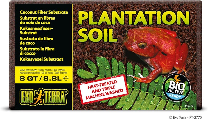 Exo Terra Plantation Soil - 8 Quart Coconut Fiber Substrate for Terrariums - Image 2
