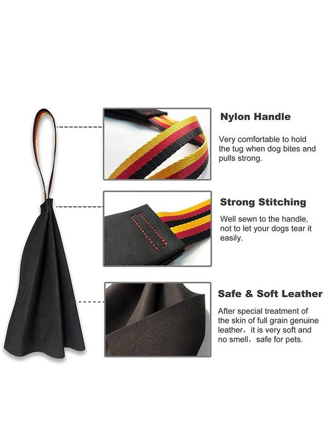 فوكتي فوكيتي، ممسحة عض جلدية لتدريب الكلاب، ممسحة عض تفاعلية للجراء بمقبض، لعبة شد الحبل للكلاب، لعبة تدريب على العض، لعبة جرو لتنمية غريزة الفريسة، لعبة شد الحبل - Image 5