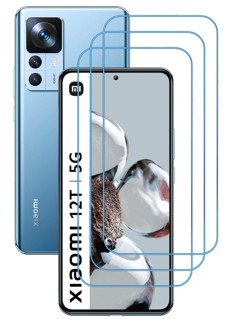 ACLIX 3 Pieces Antistatic ESD Dustproof Premium Quality High Definition Clear Tempered Glass Screen Protector Designed For Xiaomi 12T - Image 1