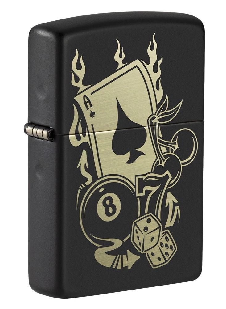 Zippo 49257 218 Design Black Matte Windproof Lighter - Image 1