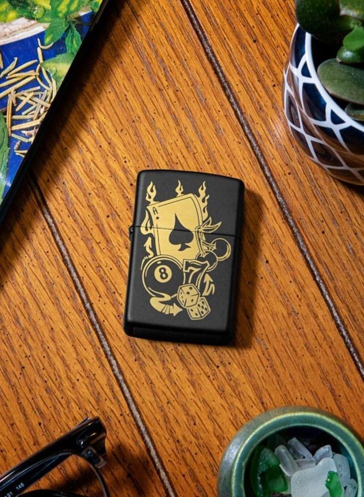 Zippo 49257 218 Design Black Matte Windproof Lighter - Image 2