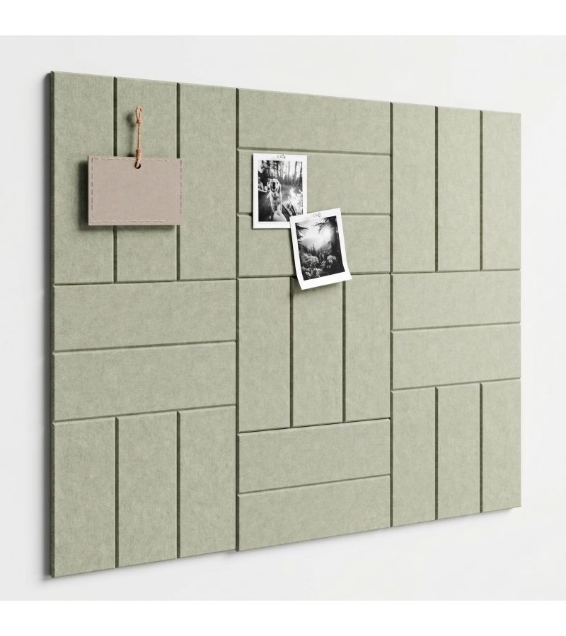 Large Self Adhesive Arched Felt Corkboard Alternative Set Oatmeal Color Double Stripe For Office Room Wall Decor Information Board Notice Board - Image 1