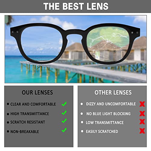 Kerecsen Reading Glasses 6 Pack Great Value Quality Readers Spring Hinge Color Glasses (6 colors mixed, 1.5, diopters) - Image 5