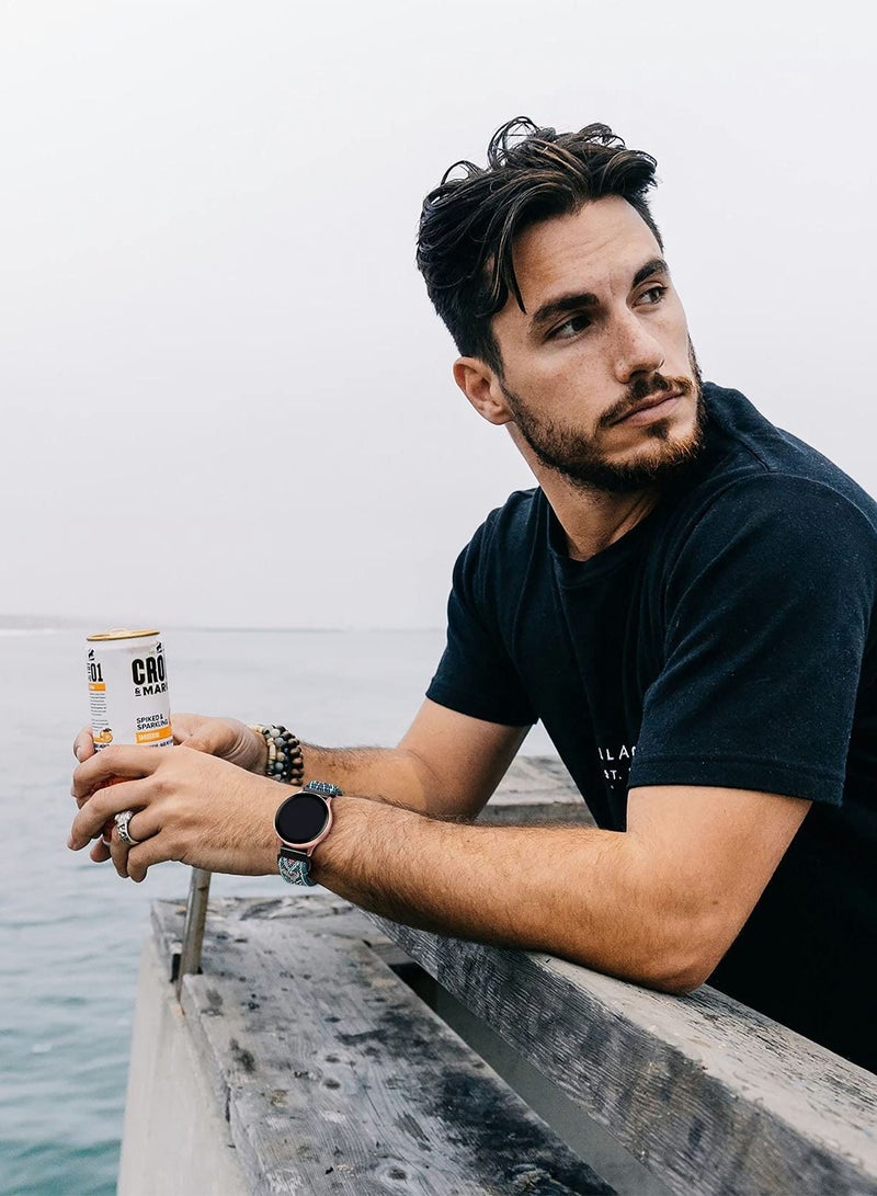 أساور زهور SYOSI لساعات سامسونج جالاكسي أكتيف 2 مقاس 40مم، حزام مرن قابل للتعديل مقاس 20مم لراحة الاستخدام ومظهر أنيق. - Image 4