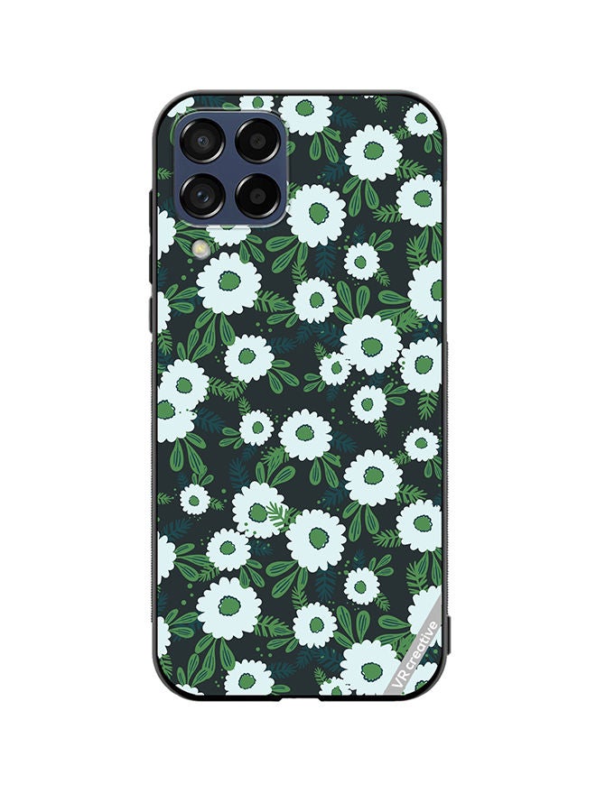 VR CREATIVE Protective Case Cover For Samsung Galaxy M33 Floral Pattern Based On Traditional Folk Art Ornaments Design Multicolour - Image 1