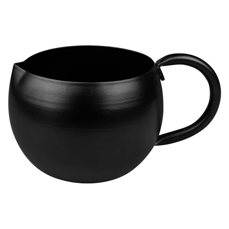 GoCraft GoCraft Black Metal Creamer Pitcher  Small Iron Serving Jug with Handle for Coffee Creamer Milk Syrup Sugar or Dressing  Modern Tableware for Cafe Restaurant or Kitchen Countertop 