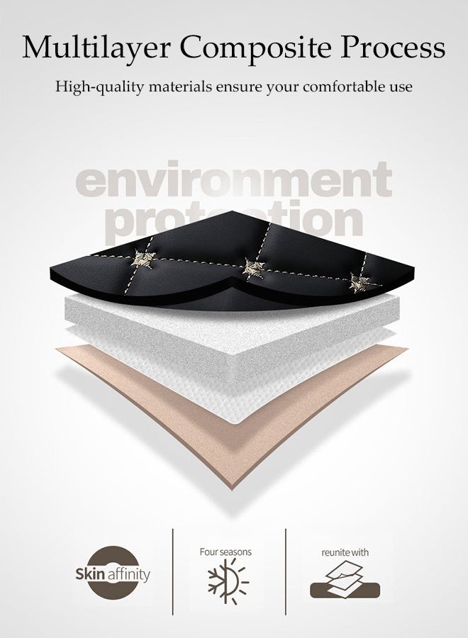 DUNISO Car Seat Cover,Universal Fully Wrapped Seat Cushion, Artificial Leather Car Backrest Seat Cover, With Headrest and Lumbar Cushion，Wear Resistant And Anti Slip, Suitable For All Seasons, Suitable For Most Car Seats - Image 2