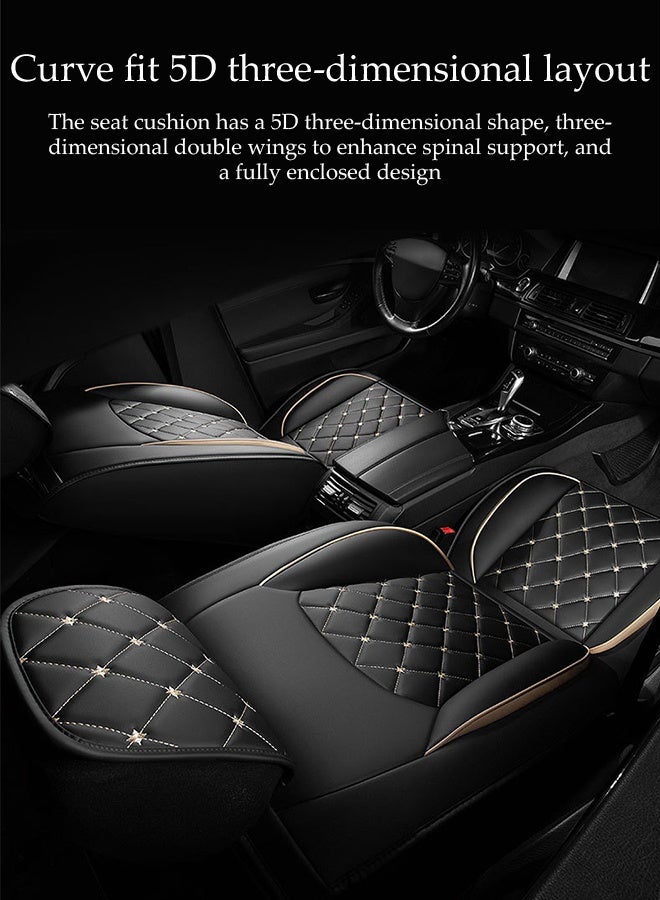DUNISO Car Seat Cover,Universal Fully Wrapped Seat Cushion, Artificial Leather Car Backrest Seat Cover, With Headrest and Lumbar Cushion，Wear Resistant And Anti Slip, Suitable For All Seasons, Suitable For Most Car Seats - Image 5