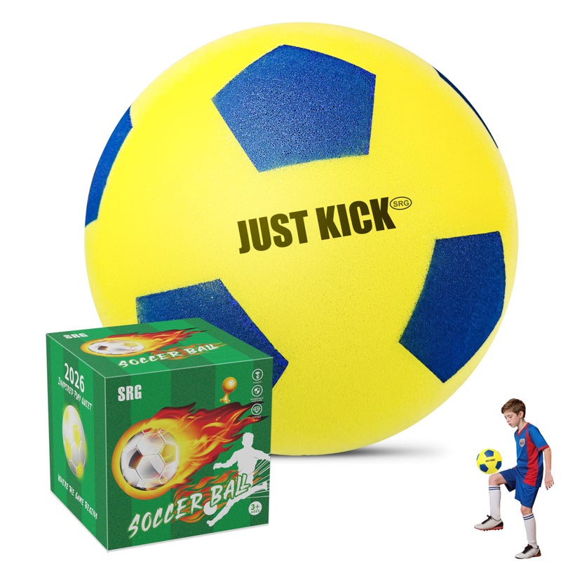SRG Silent Foam Soccer Ball Size 5 Pro â€“ New Upgraded Weight Indoor Soft Soccer Training House Ball | Airless Soccer for Dribbling & Footwork Practice Gift in Premium Box - Image 1