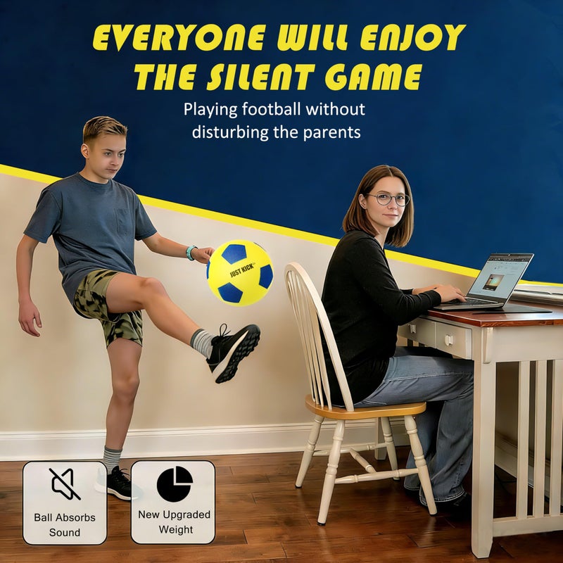 SRG Silent Foam Soccer Ball Size 5 Pro â€“ New Upgraded Weight Indoor Soft Soccer Training House Ball | Airless Soccer for Dribbling & Footwork Practice Gift in Premium Box - Image 3