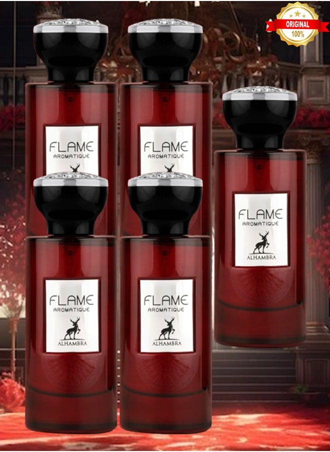 ميزون الهمبرا - 5 قطع عطر فليم أروماتيك 100 مل - Image 1