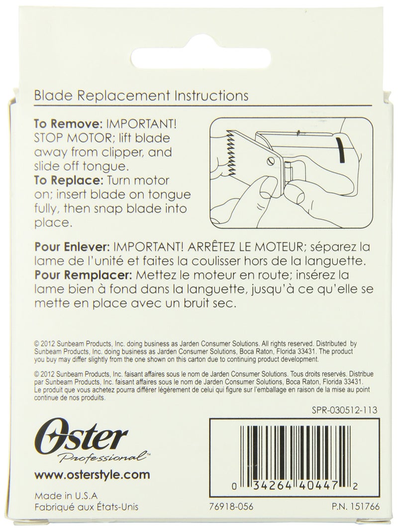 Oster Professional Arctic Collection Clipper/Trimmer Cool Touch Replacement Blade, Size #0A 3/64" (1.2 mm) - Image 3