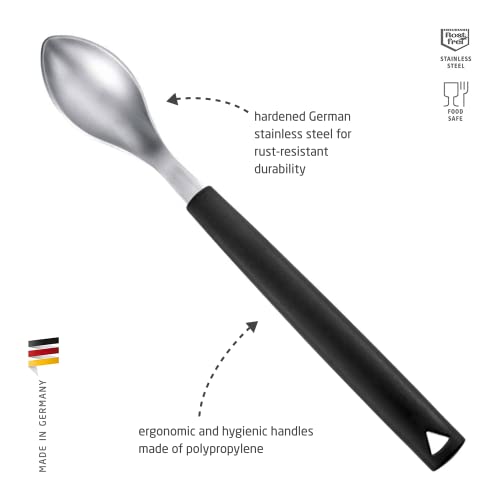 triangle Large Quenelle Spoon, Carded - Stainless Steel - Creates Smooth, Rounded Scoops for Plating - GreenGrip Handle - Dishwasher Safe - Made in Germany - Image 2