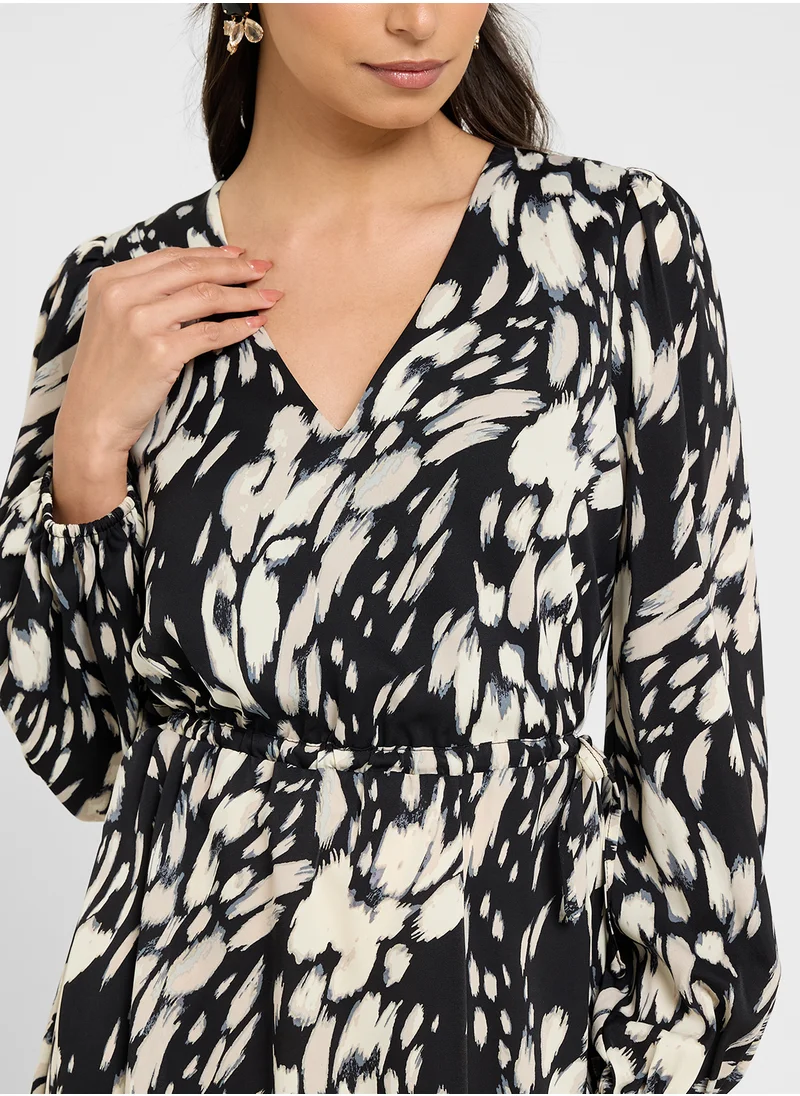 Little Mistress Animal Print Midaxi Dress