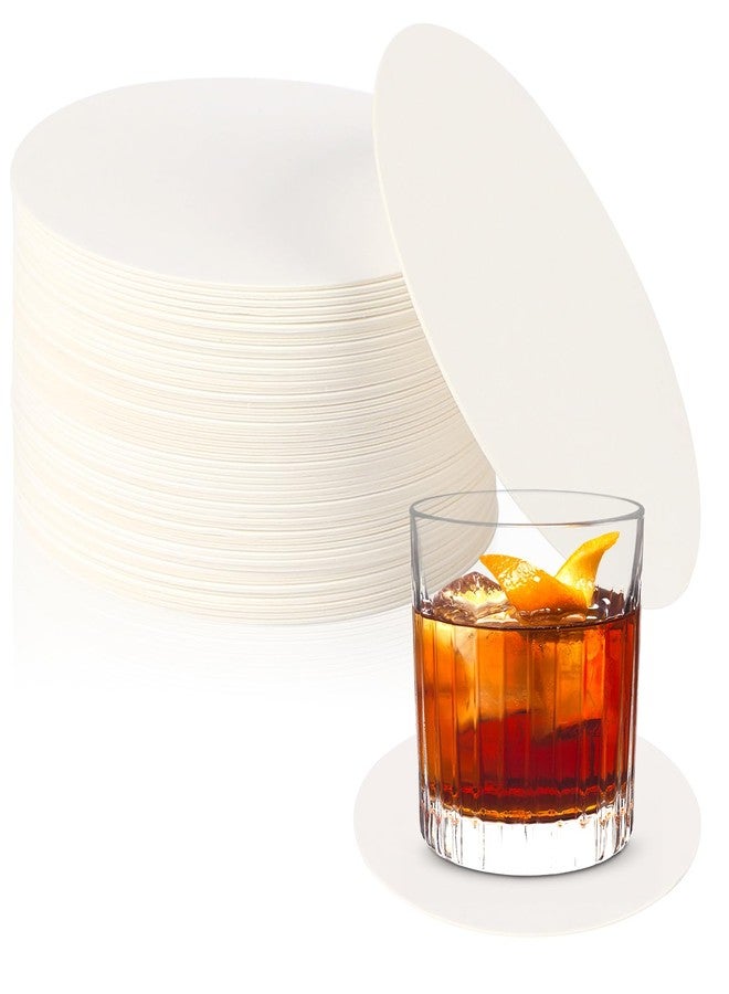يوديلايف قواعد أكواب ورقية بيضاء من Yoodelife (سُمك 1 مم)، قطرها 4 بوصات، قواعد أكواب دائرية من الورق المقوى للاستخدام مرة واحدة، مناسبة للمشروبات والأعمال اليدوية والفنون وحفلات الزفاف والمناسبات والمطاعم والحانات، عبوة من 50 قطعة - Image 1