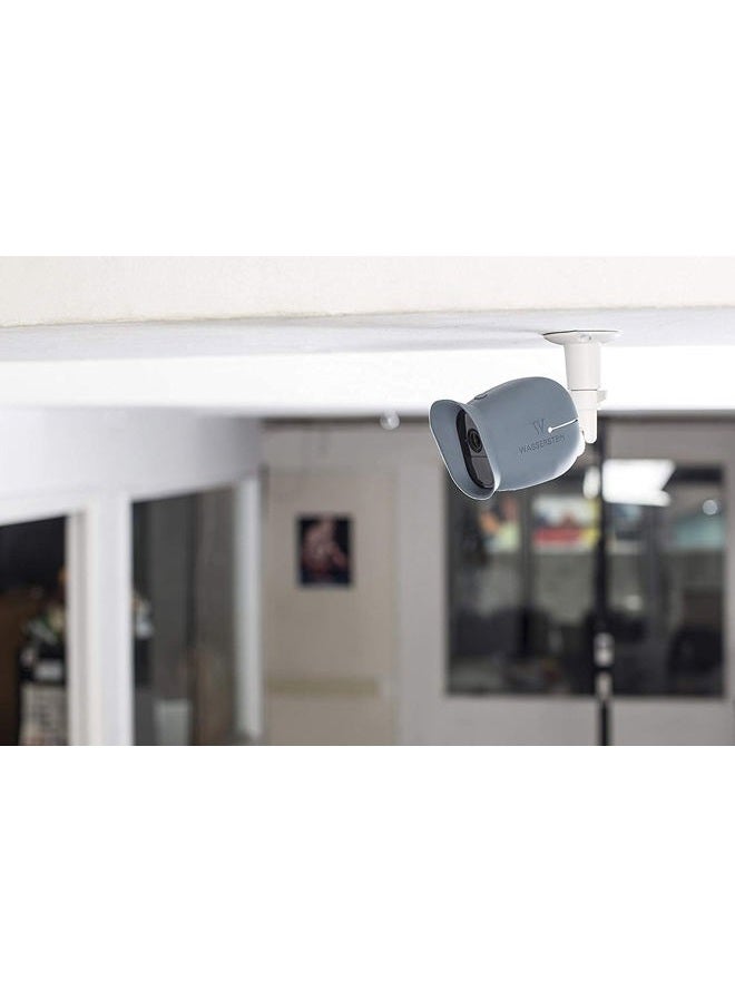 Wasserstein Adjustable Metal Wall Mount Compatible with Arlo Essential/XL Gen 2/Arlo Pro/2/3/4/Arlo Pro 5s/Ultra/Ultra 2 & Others - Ring Stick Up Cam Pro Battery, Wyze Cam Outdoor/Pan (2-Pack, White) - Image 2
