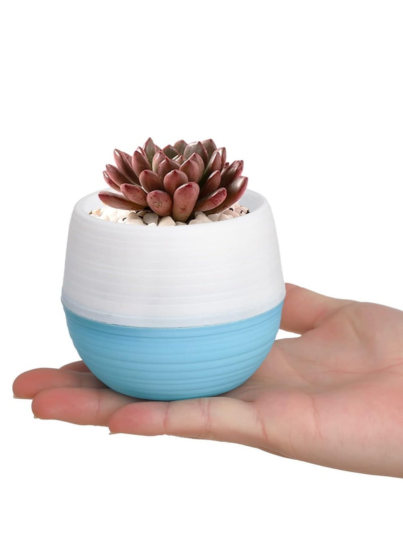 SYOSI 30 Pack Mini Succulent Pots 3 Inch Plastic Seed Starter Small Cute with Drainage for Indoor and Outdoor Plants Home and Office Decor Flower Cactus Faux Containers  - Image 2