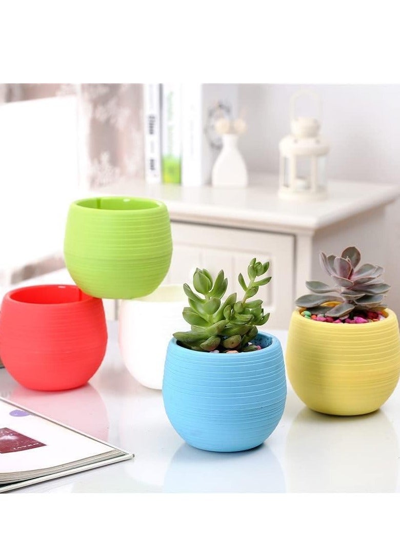 SYOSI 30 Pack Mini Succulent Pots 3 Inch Plastic Seed Starter Small Cute with Drainage for Indoor and Outdoor Plants Home and Office Decor Flower Cactus Faux Containers  - Image 5