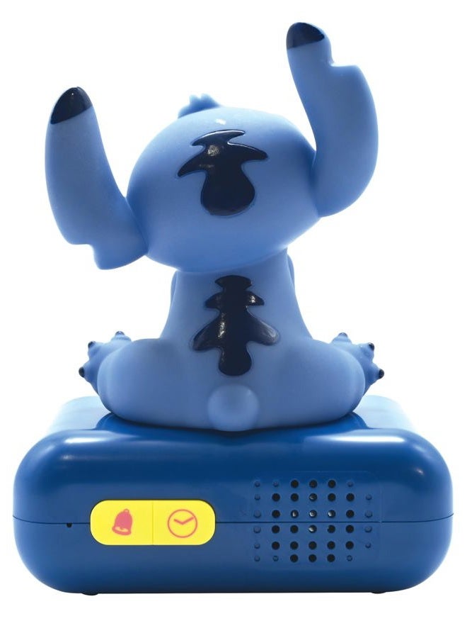 Lexibook , Disney Stitch, Nightlight alarm clock, Sounds and Melodies, LCD Backlit screen, Luminous, Snooze, Blue, RL800D - Image 2