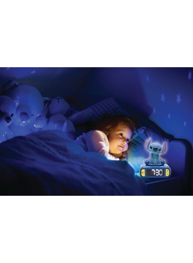 Lexibook , Disney Stitch, Nightlight alarm clock, Sounds and Melodies, LCD Backlit screen, Luminous, Snooze, Blue, RL800D - Image 5