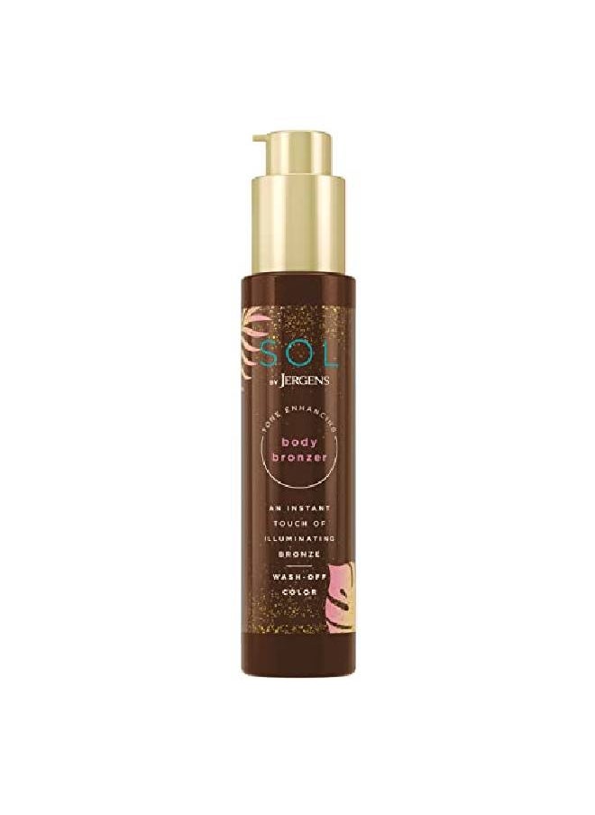 Jergens - Sol By Self Tanner Body Bronzer For All Unique Skin Tones Sunless Tanning Washoff Luminous Body Bronzer Naturallooking Selfbronzer And Tan Intensifier For Instant Bronze 34 Ounce - Image 1
