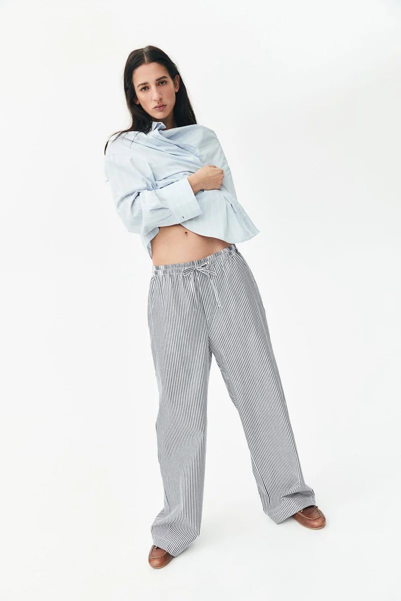 اتش اند ام بنطلون من القطن بربا