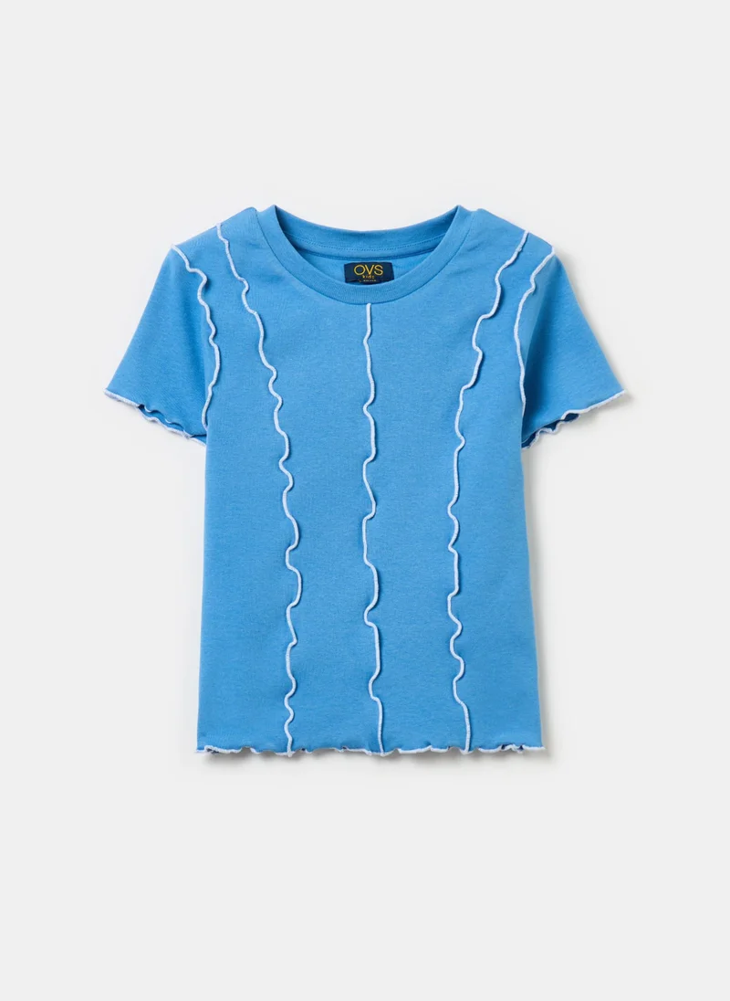 Ovs Stretch cotton T-shirt with applications