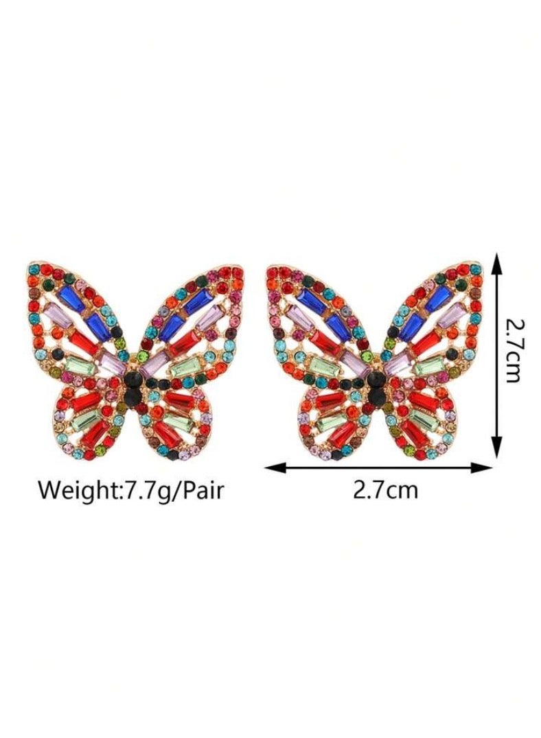 إيكوال حلق اذن نسائي بتصميم أنيق وعصري مرصع بالزركون عالي الجودة - Image 3