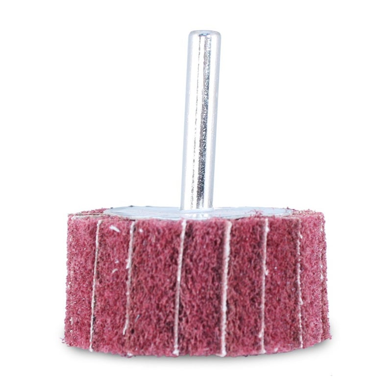 BHA عجلات فلاب متداخلة مركبة للتSand و التشطيب، 2” x 1” x 1/4”، أحمر (متوسط) - 5 عبوات - Image 4