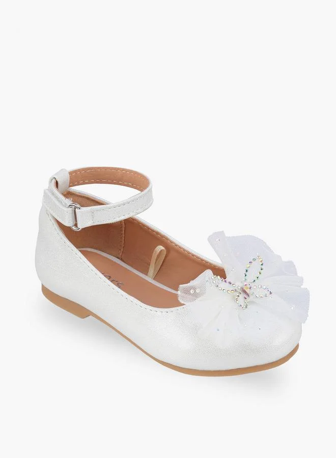 Juniors Girls Hook & Loop Ballerina Shoes