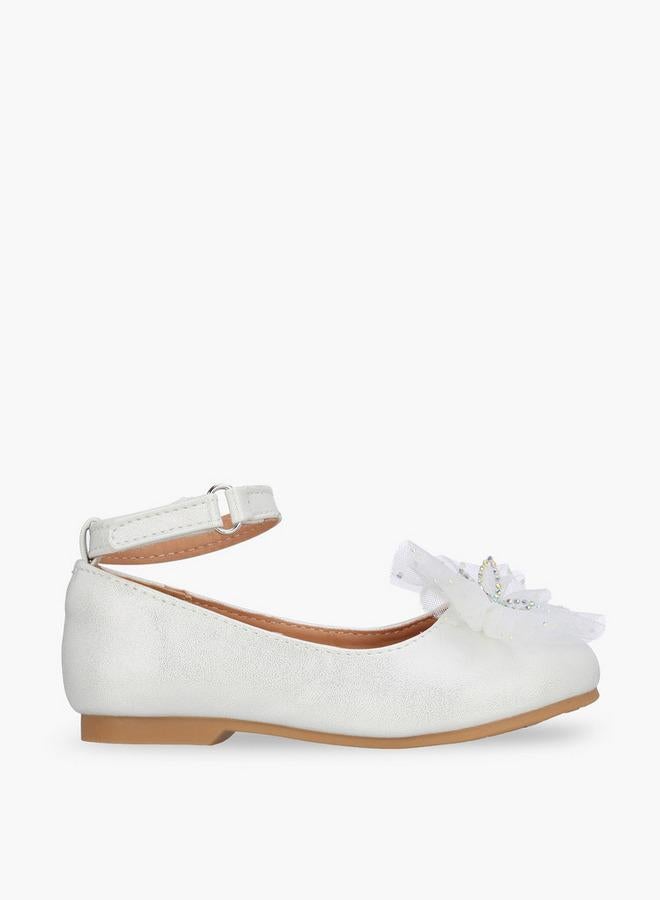 JUNIORS Girls Hook & Loop Ballerina Shoes - Image 3